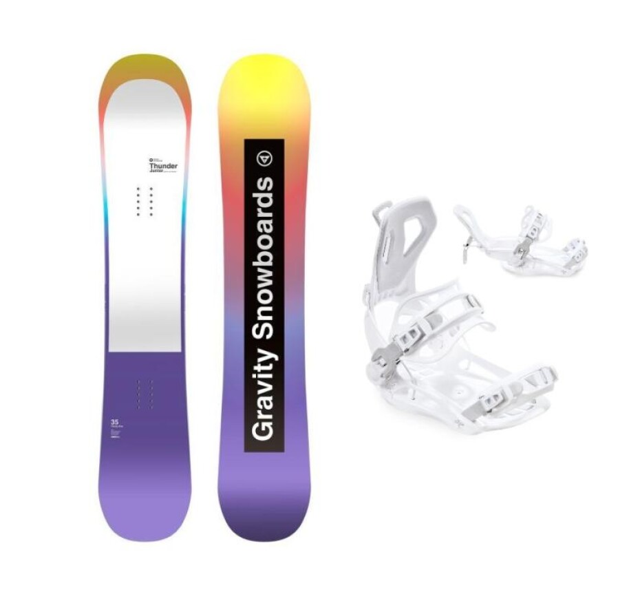 Gravity Thunder Jr juniorský snowboard + Raven Fastec FT360 white vázání - main (0)