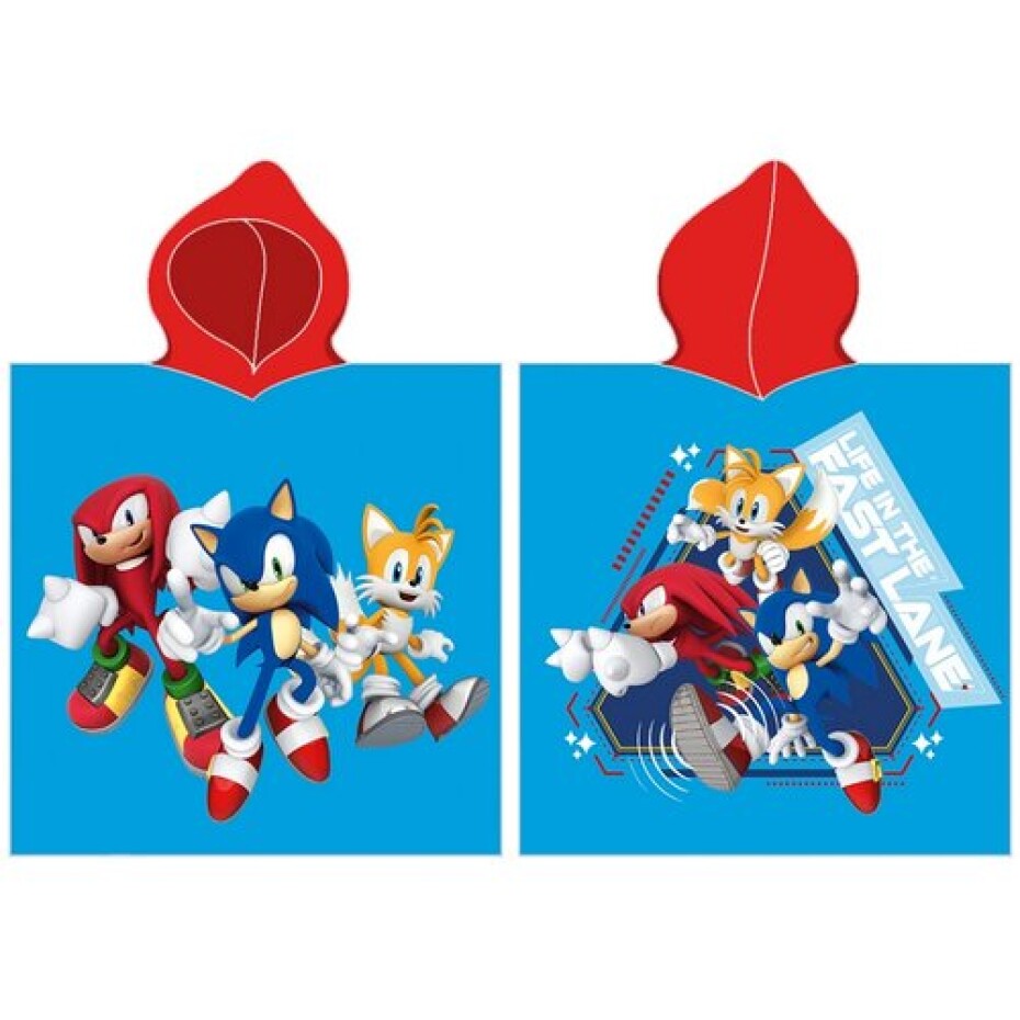 Carbotex Dětské pončo Ježek Sonic a Přátelé, 55 x 110 cm - main (0)