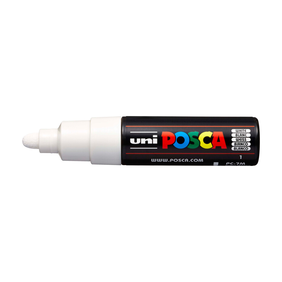 Posca popisovač PC-7M, 4,5 - 5,5 mm, bílá (1) - main (0)