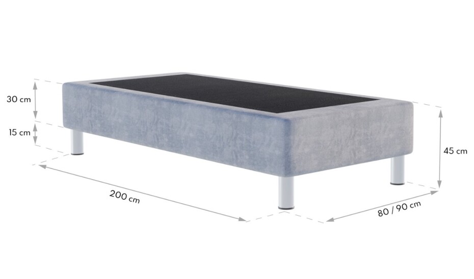 FDM Hotelová postel HARMONY | černá 90 x 200 cm - main (5)