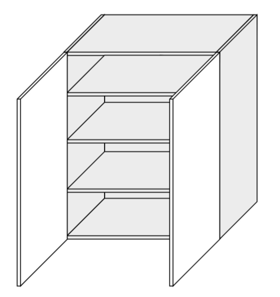 ArtExt Kuchyňská skříňka horní, W4 / 80 Forli Barva korpusu: Lava - main (1)
