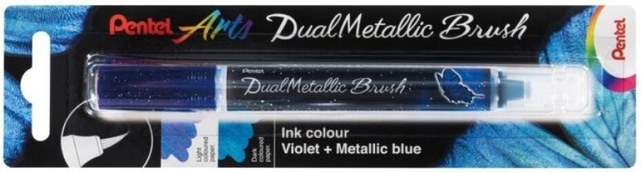 Pentel Dual Metallic Brush štětečkový popisovač - fialový - main (0)