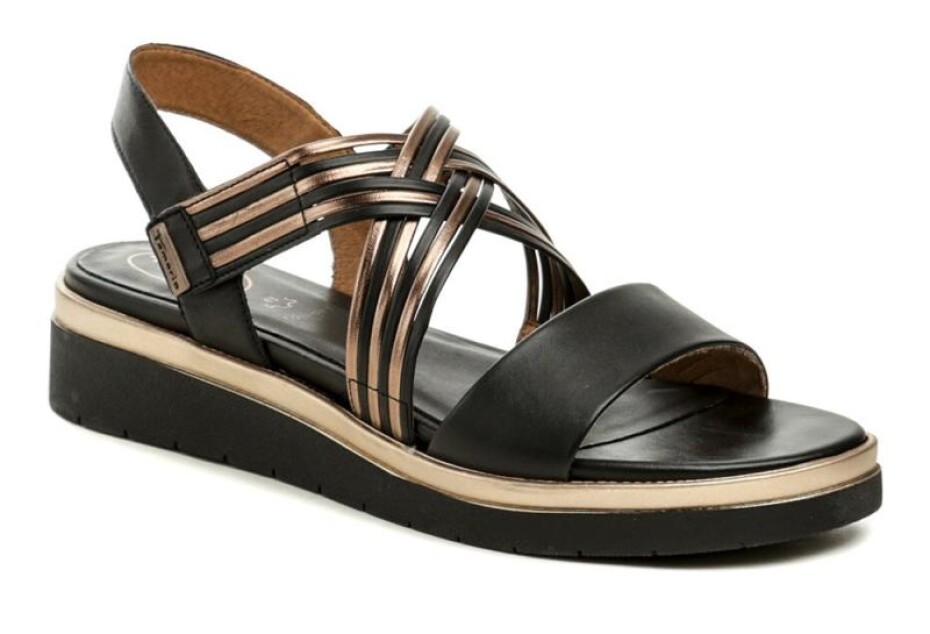 Tamaris Comfort 8-58707-42 černé dámské nadměrné sandály - main (0)