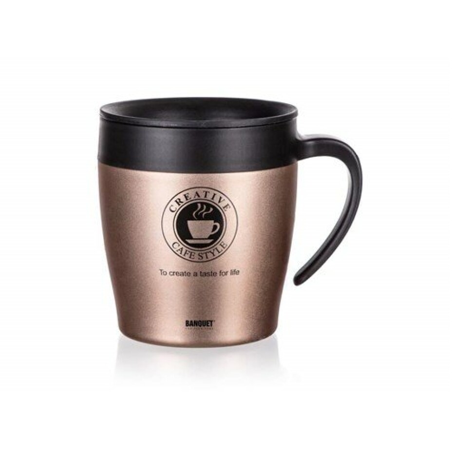 Banquet Termohrnek cestovní TAZZA 330 ml, hnědá - main (0)