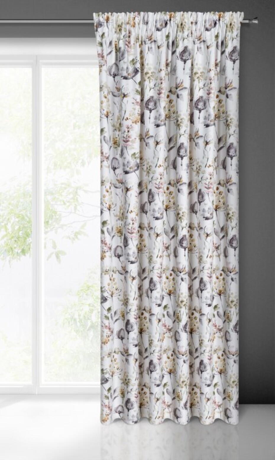 ArtFir Zatemňovací závěs ZOJA P | bílá/květy 140 x 270 cm - main (3)
