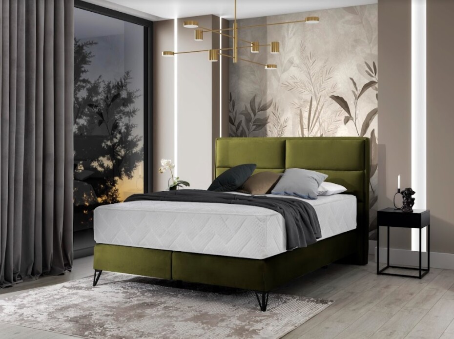 Artelta Manželská postel SAFIRO Boxspring | 140 x 200 cm Barva: Loco 04 - main (2)