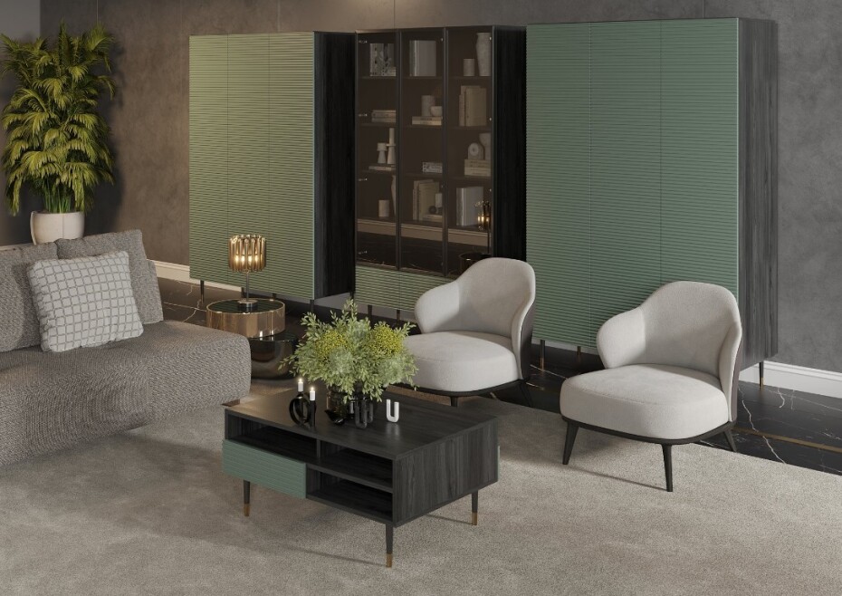 ArtMadex Šatní skříň IMPERIAL I06 | pistáciová - main (3)