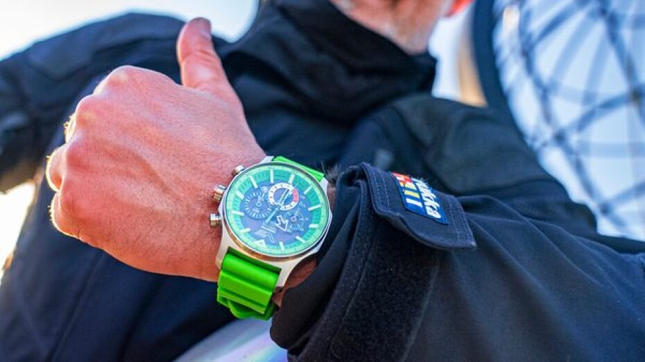 Vostok Europe Expedition North Pole Solar Power Chronograph VR42-595A733 - Zelený silikonový řemínek - main (5)