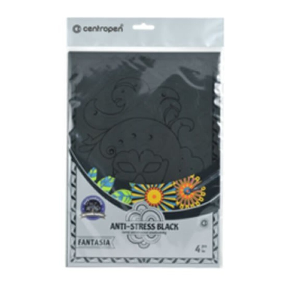 Centropen Antistress omalovánky Fantasia black 4 ks - main (0)