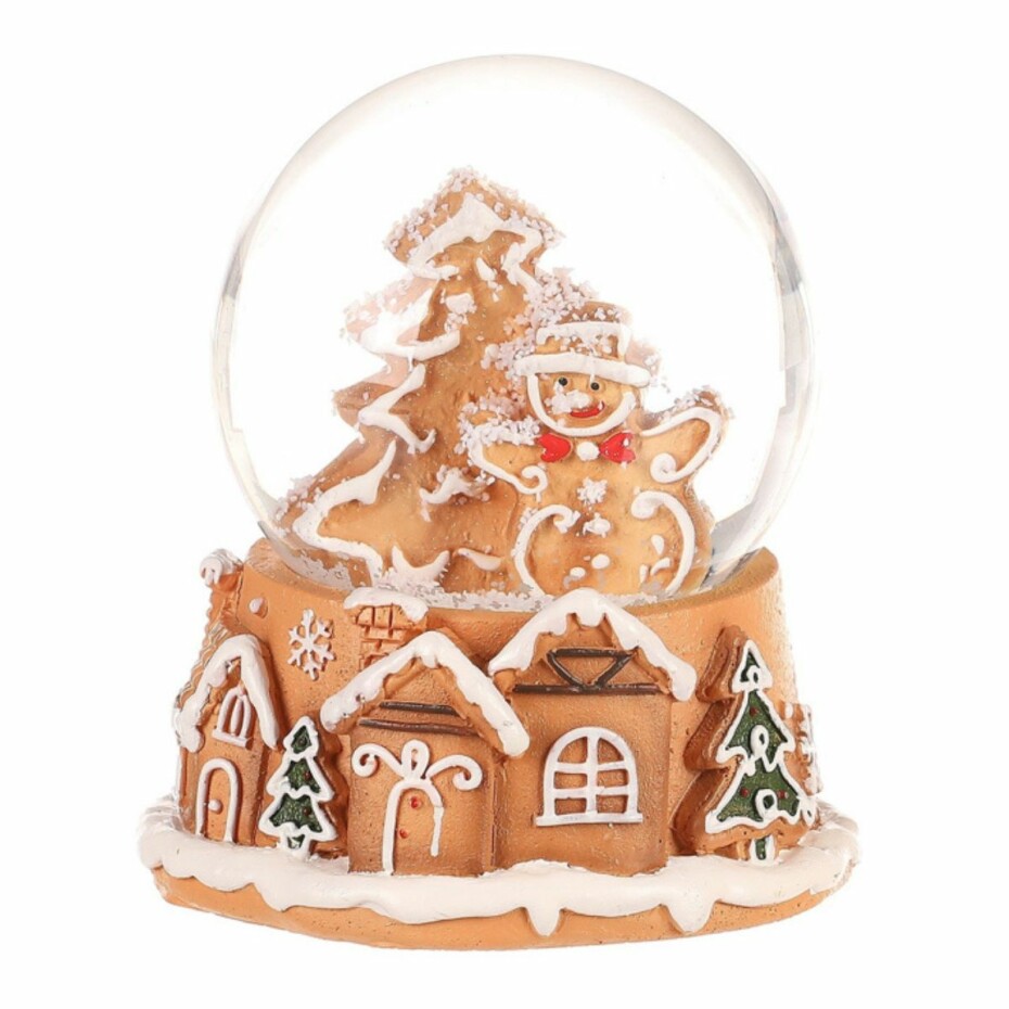 Vánoční sněžítko Perníkový sněhulák, polyresin, 9 cm - main (0)