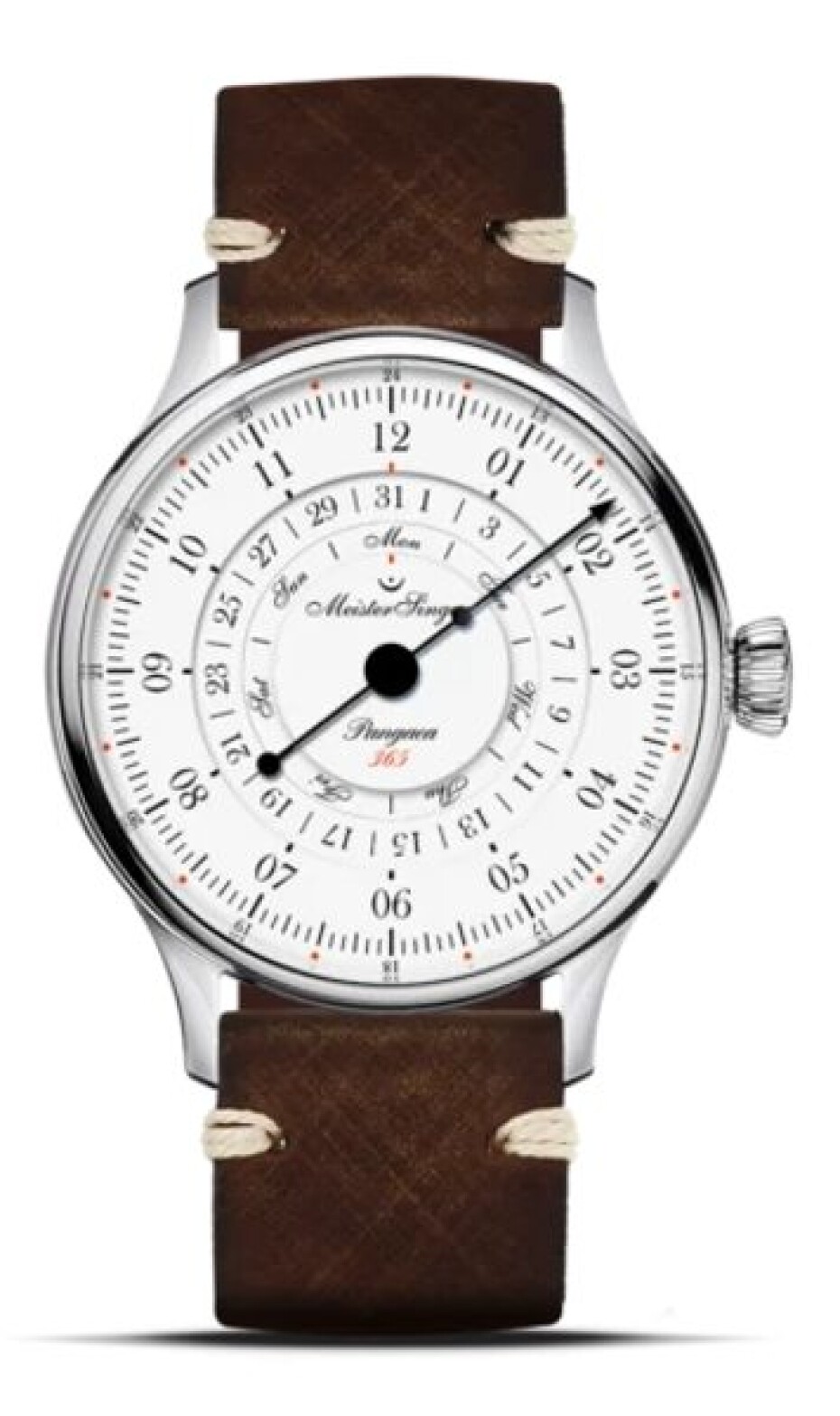 MeisterSinger Pangaea Day Date 365 PDD365901 - Světle hnědý kožený řemínek - main (2)
