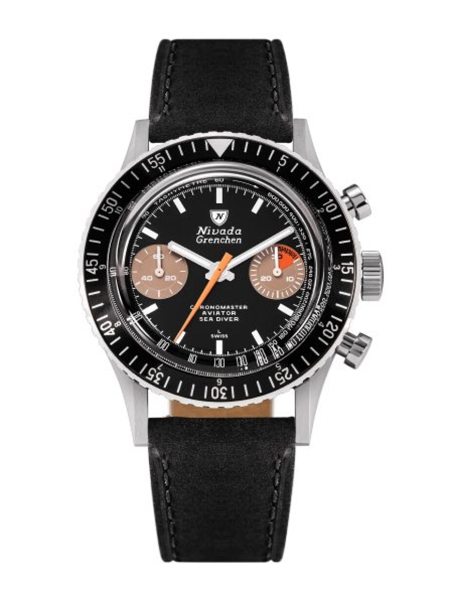 Nivada Grenchen Chronomaster White Orange Boy Inter. Bezel - Manual - Bracelet Flat Link - main (1)