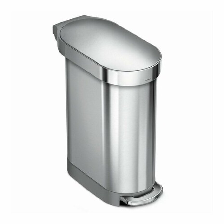 Simplehuman Pedálový odpadkový koš Slim 45 l, nerez - main (0)