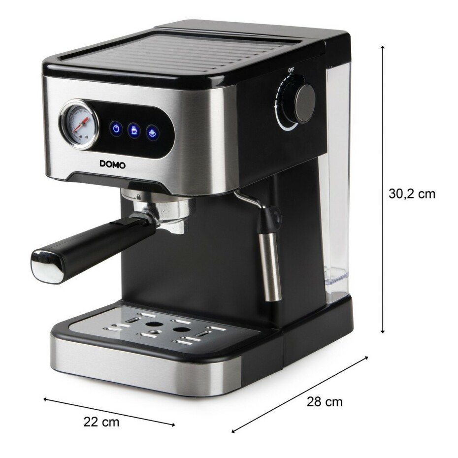 DOMO DO1138K pákový espresso kávovar, černá - main (15)