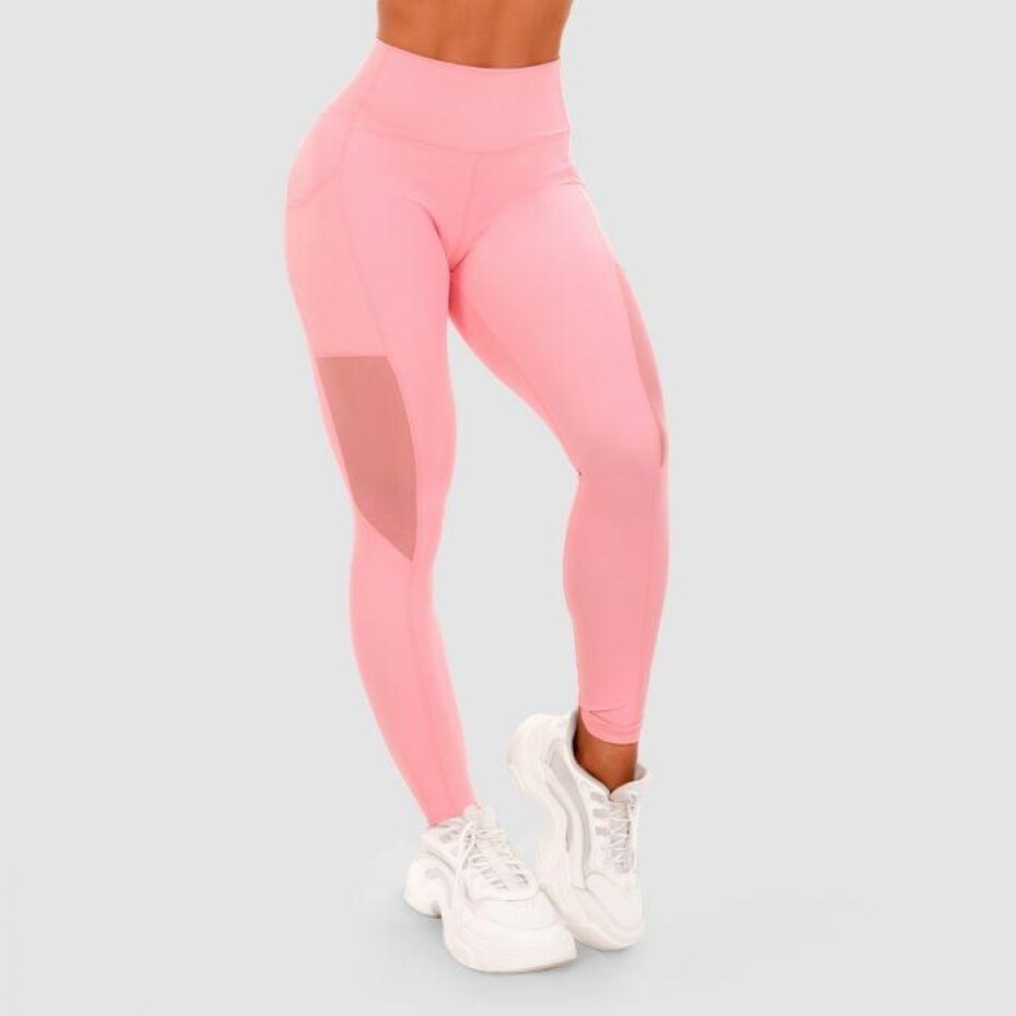 GymBeam Dámské legíny Mesh Panel pink - main (0)