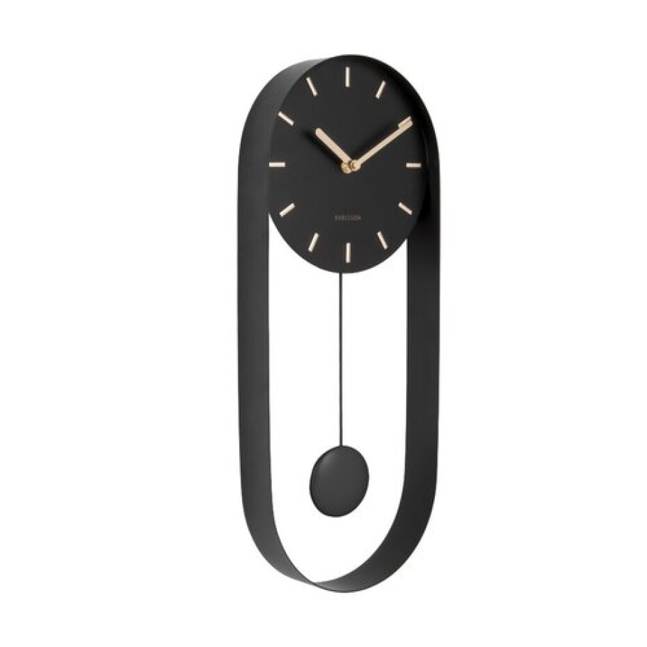 Karlsson 5822BK Designové kyvadlové nástěnné hodiny, 50 cm - main (1)