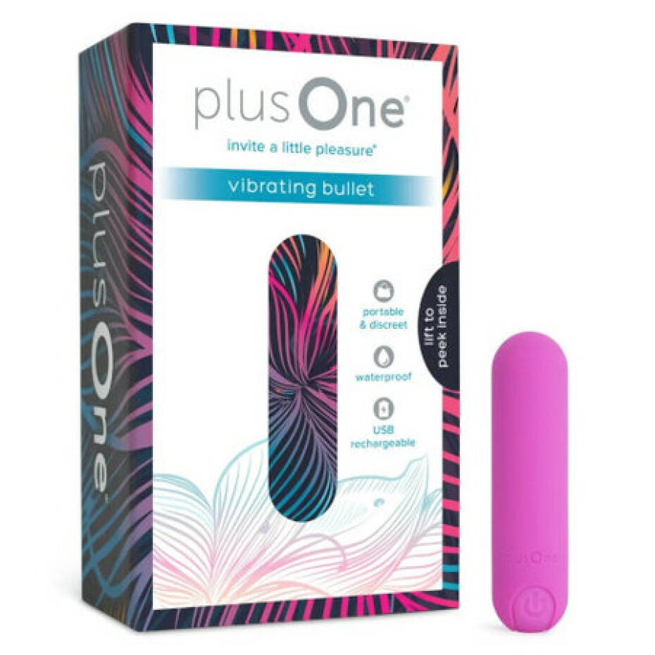 PlusOne Mini vibrátor, tmavě růžová - main (2)