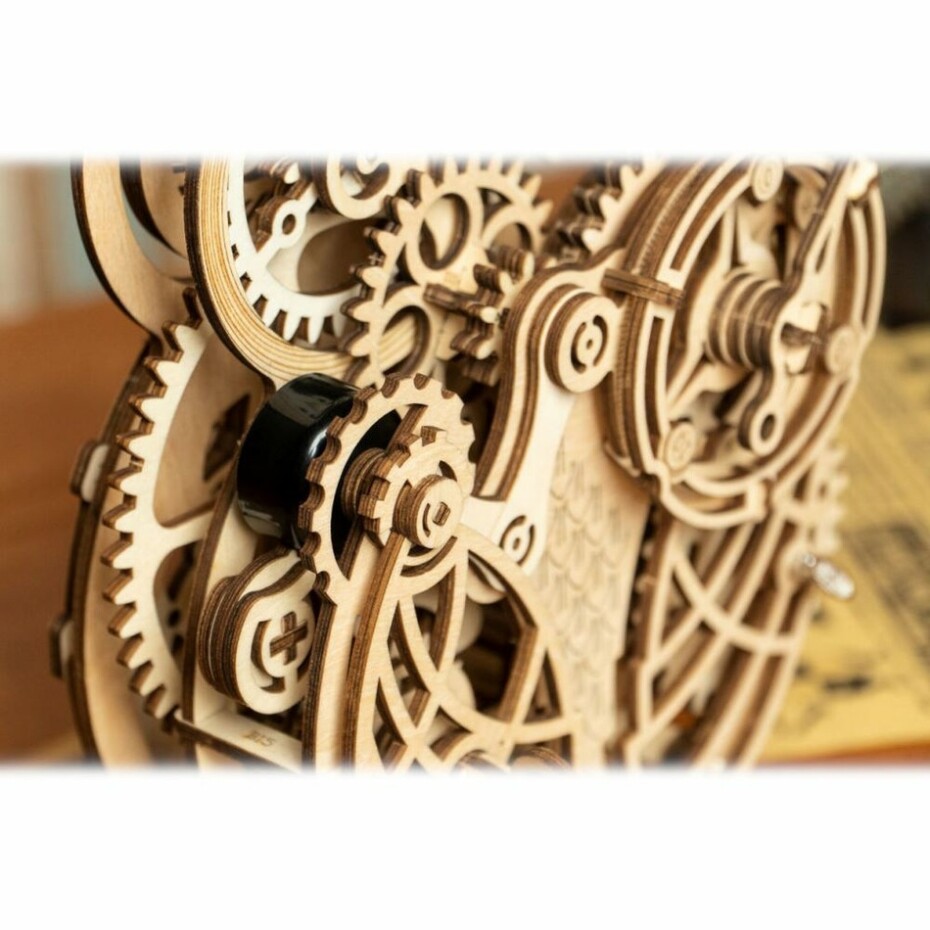 RoboTime 3D dřevěné mechanické puzzle Soví hodiny - main (3)
