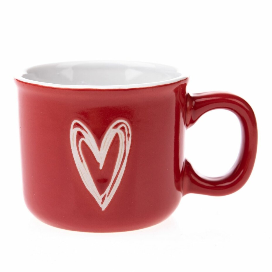 Vánoční keramický hrnek Christmas heart II červená, 90 ml - main (0)