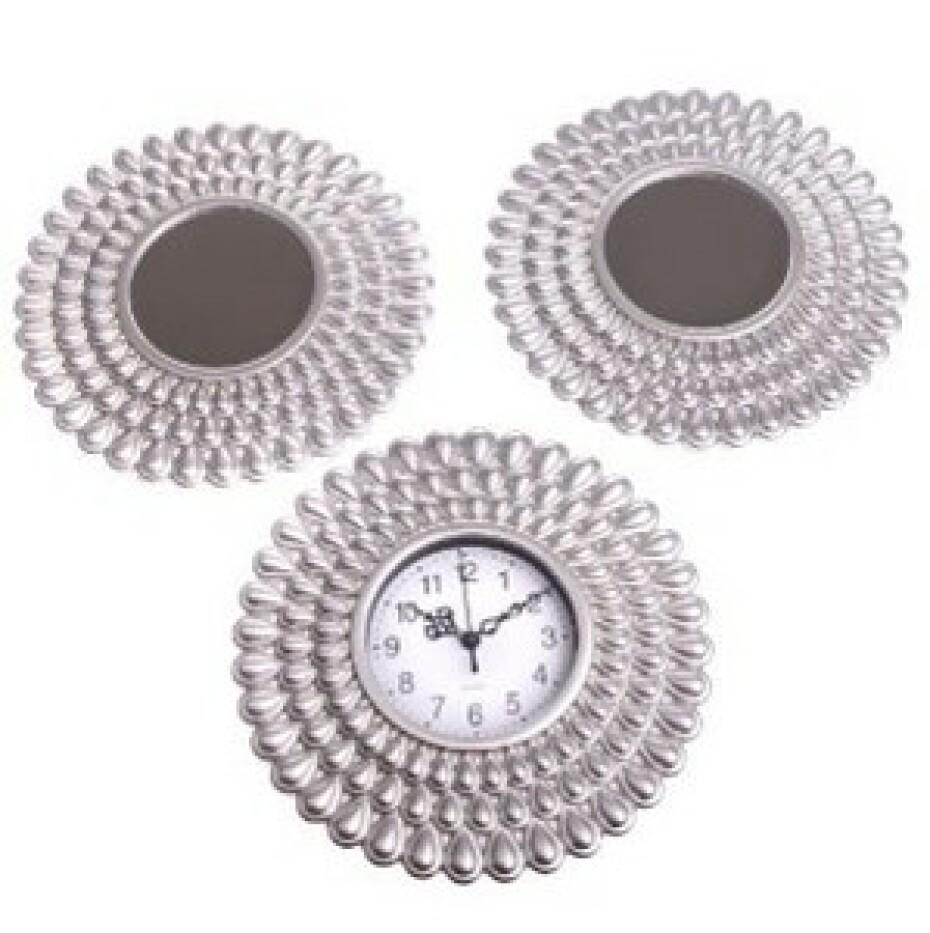 Nástěnné hodiny Drop, pr. 25 cm, plast, sada 3 ks - main (0)