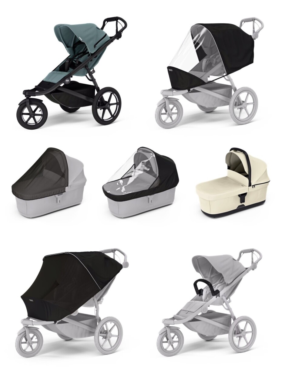 Sportovní kočárek Thule Urban Glide 3 Mid blue + korbička Soft beige AKČNÍ SET 7v1 - main (0)