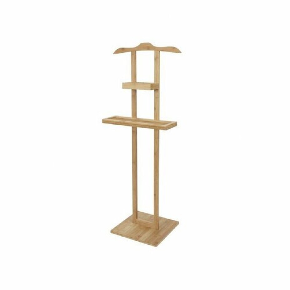 Bambusový stojan na oblečení s odkládací plochou Compactor Bamboo - 44,5 x 32 x 115 cm - main (1)