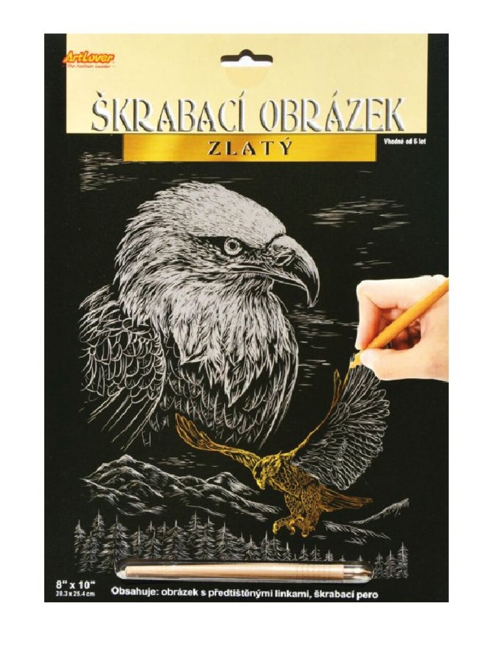 ArtLover Sada Škrabací obrázek - zlatý 20,3 x 25,4 cm/mix 3 motivů, 1.  vydání - main (0)