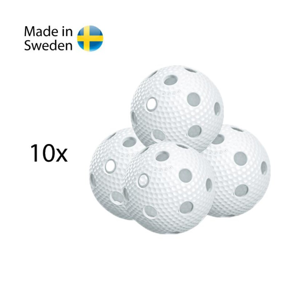 Salming Aero Ball 10-pack, white - main (0)
