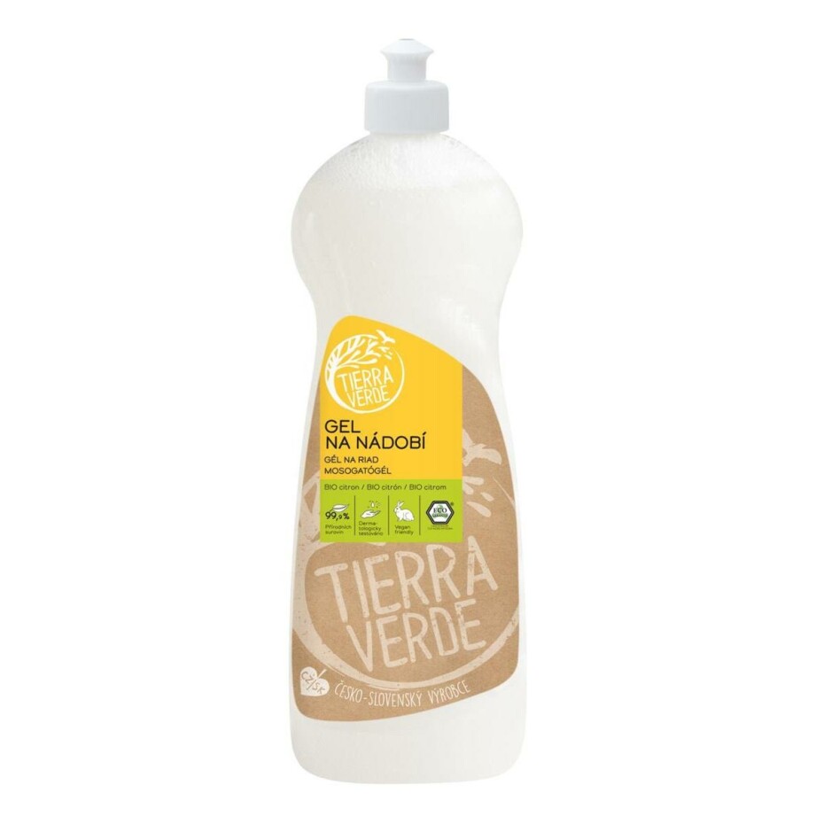 Tierra Verde Gel na nádobí s BIO citronovou silicí, 1 l - main (0)