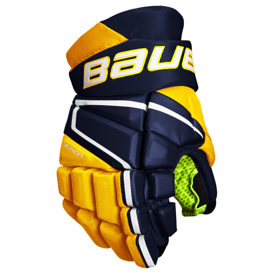 Hokejové rukavice Bauer Vapor 3X - MTO Navy/Gold Junior 11 palců - main (0)