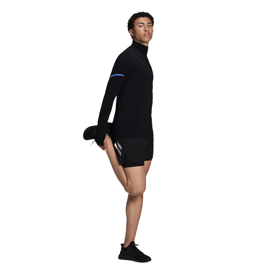 Pánské tričko adidas  Primeknit Running Black Melange S - main (4)