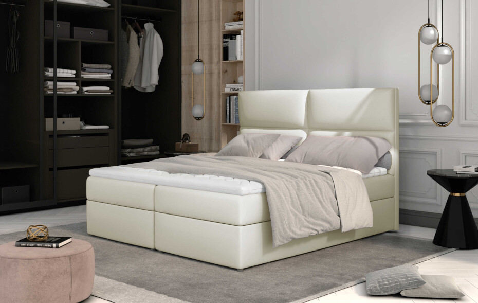 Artelta Manželská postel AMBER Boxspring | 180 x 200 cm Barevné provedení AMBER: Berlin 03 - main (7)