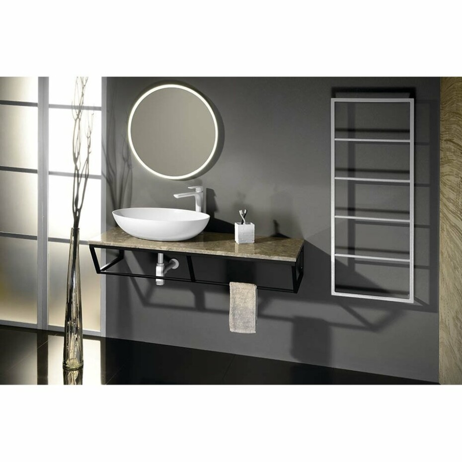 SAPHO Ska511 Ska nástěnný sušák ručníků 45 x 115 x 10 cm, bílá mat - main (2)
