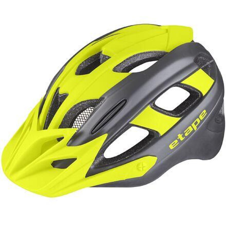 Etape Hero dětská cyklistická helma antracitová-žlutá - main (0)