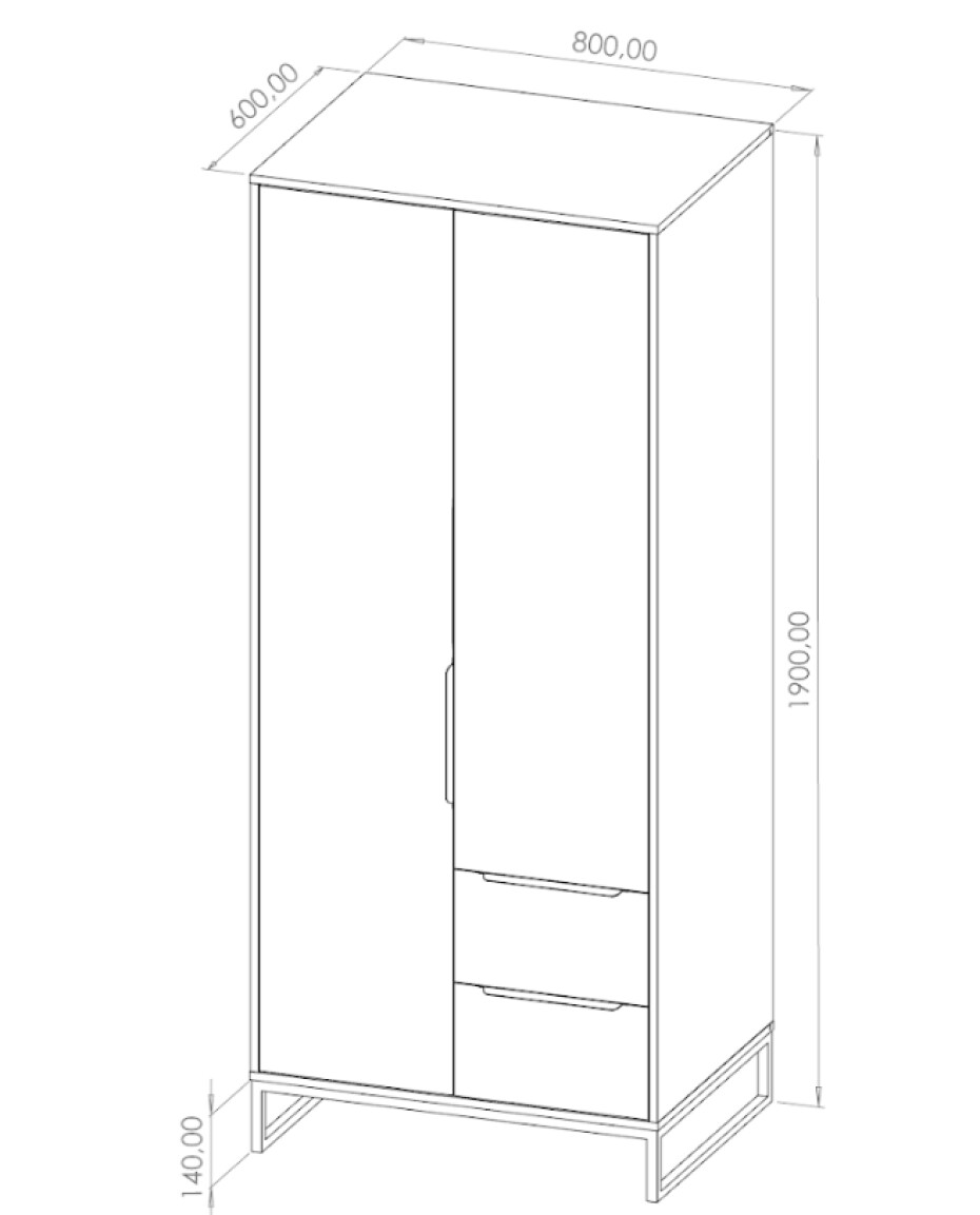 ArtGiB Šatní skříň LANDRO LR-10 - main (9)