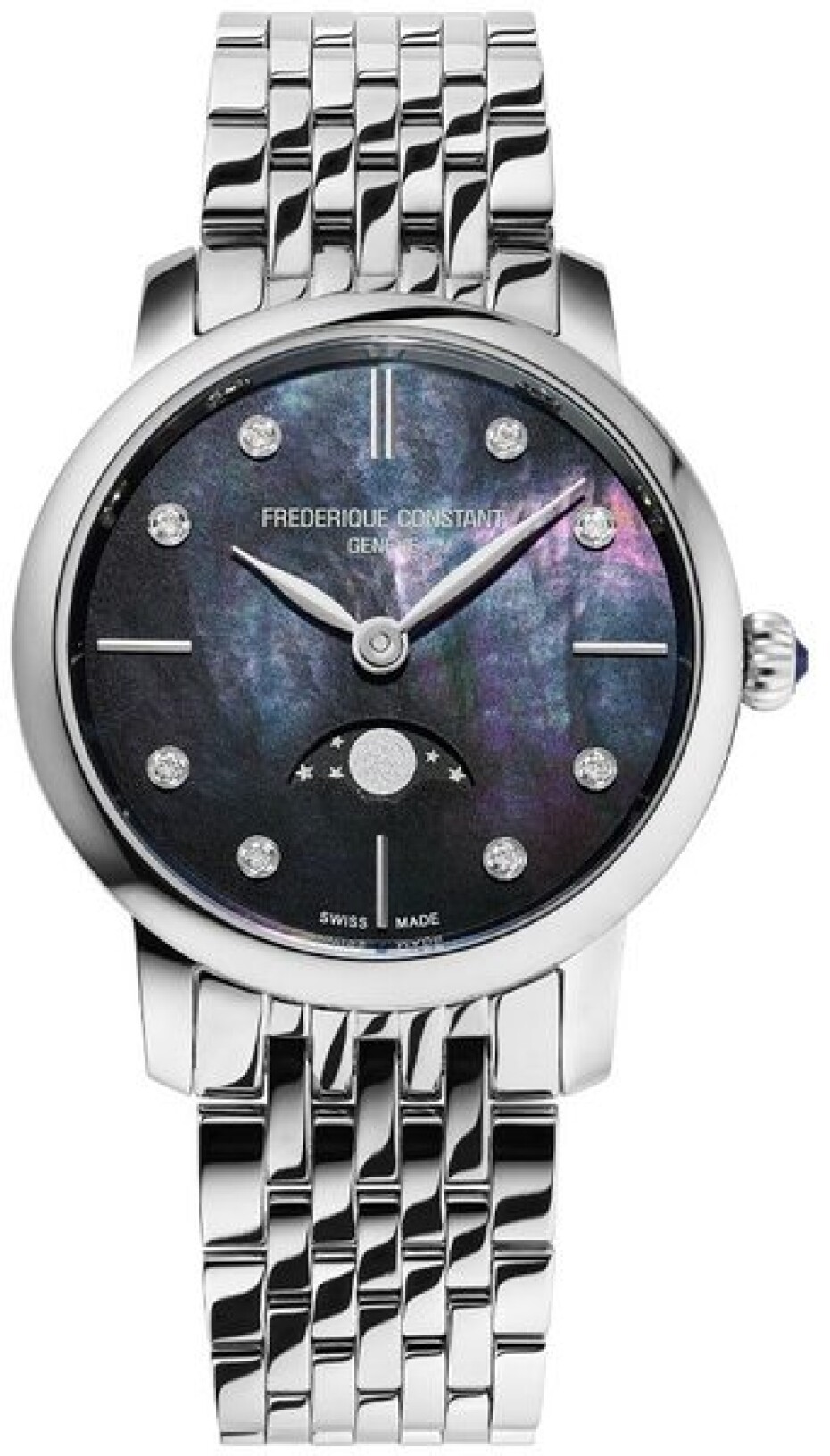 Frederique Constant Slimline Ladies Moonphase Quartz FC-206MPBD1S6B - main (0)
