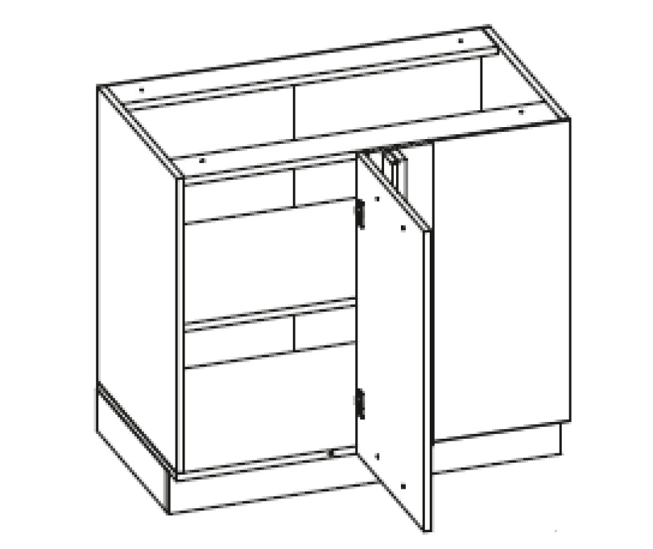 ArtExt Kuchyňská skříňka spodní, D13U Emporium Barva korpusu: Grey - main (6)