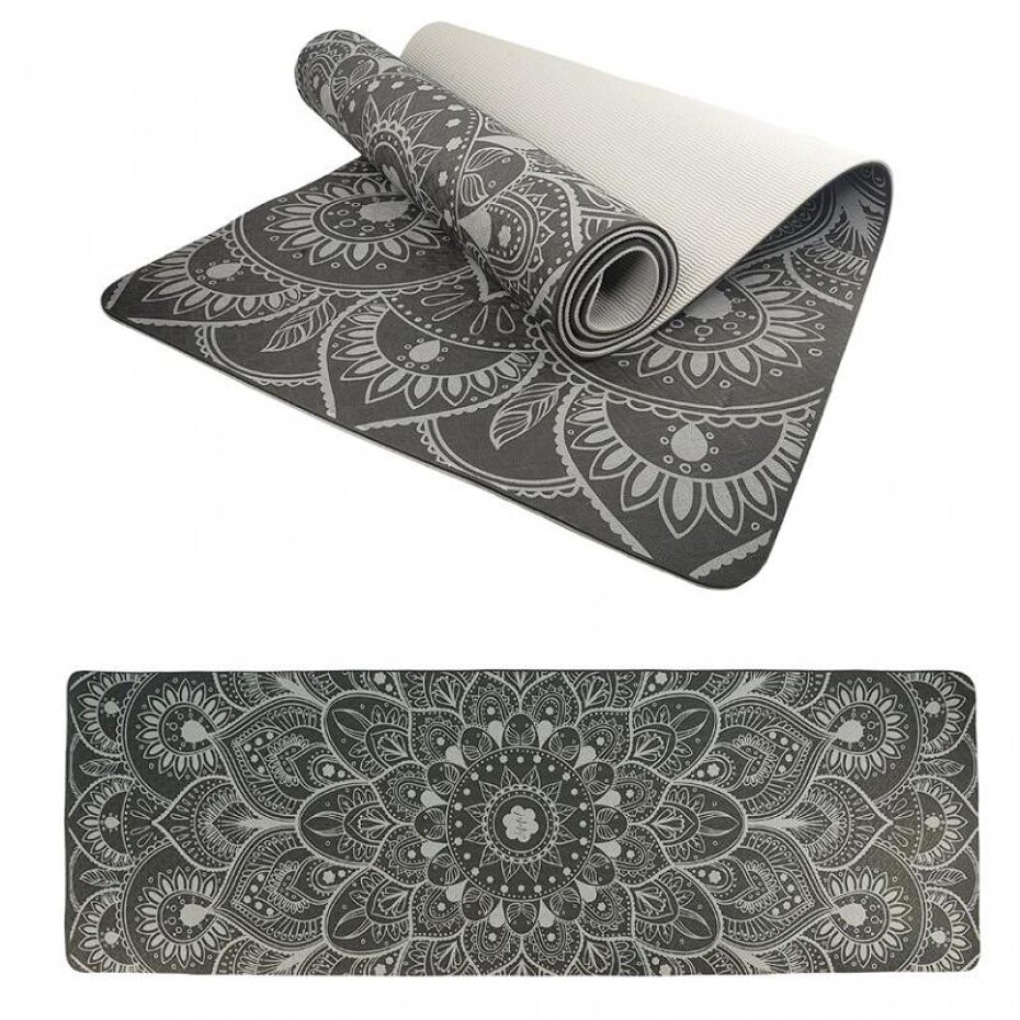 Lifefit Podložka Yoga MAT Mandala Duo 183x58x0,6cm černá - main (0)