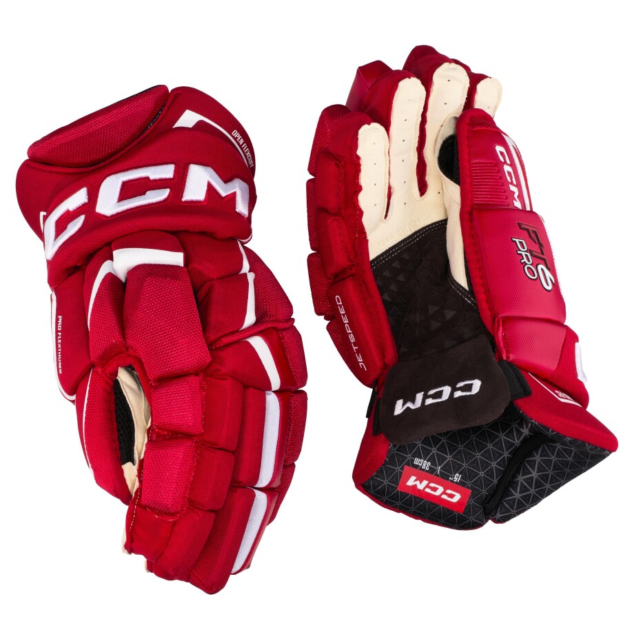 Hokejové rukavice CCM JetSpeed FT6 Pro Red/White Junior 11 palců - main (1)