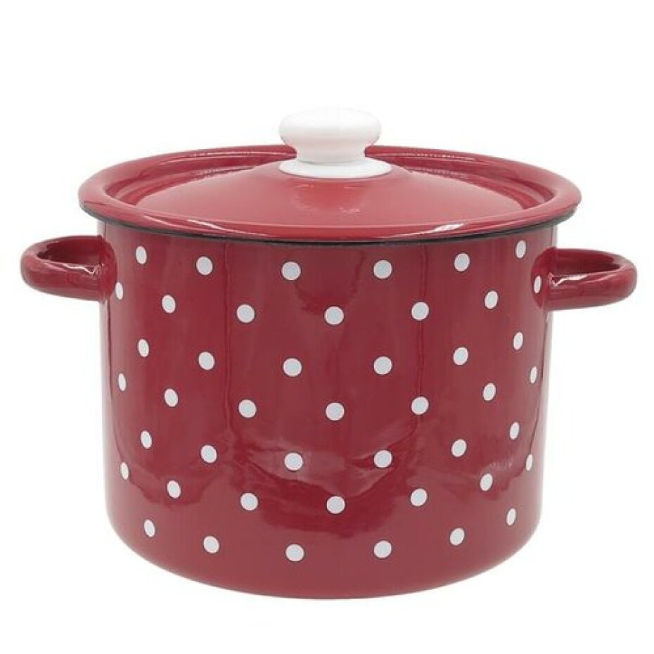 Smaltovaný hrnec s poklicí Tečka 5,5 l, 5,5 l - main (0)