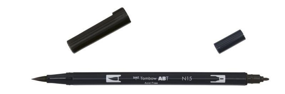 Tombow Oboustranný štětcový fix ABT - black - main (0)