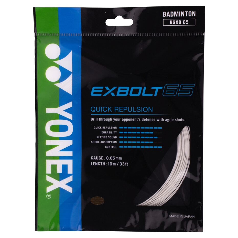 Badmintonový výplet Yonex  Exbolt 65 White (10 m) - main (0)