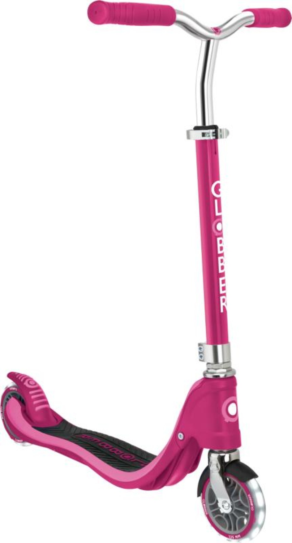 Globber dětská koloběžka - Flow 125 Lights - Svítící Kolečka - Ruby Pink - main (0)
