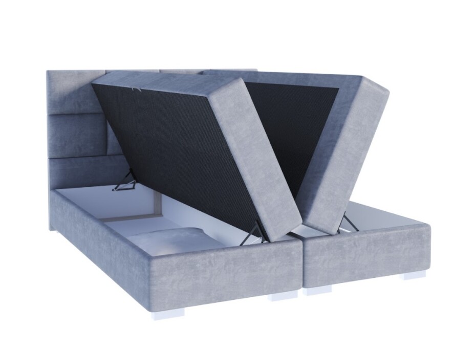FDM Manželská postel PORTLAND Boxspring | šedá 180 x 200 cm - main (3)