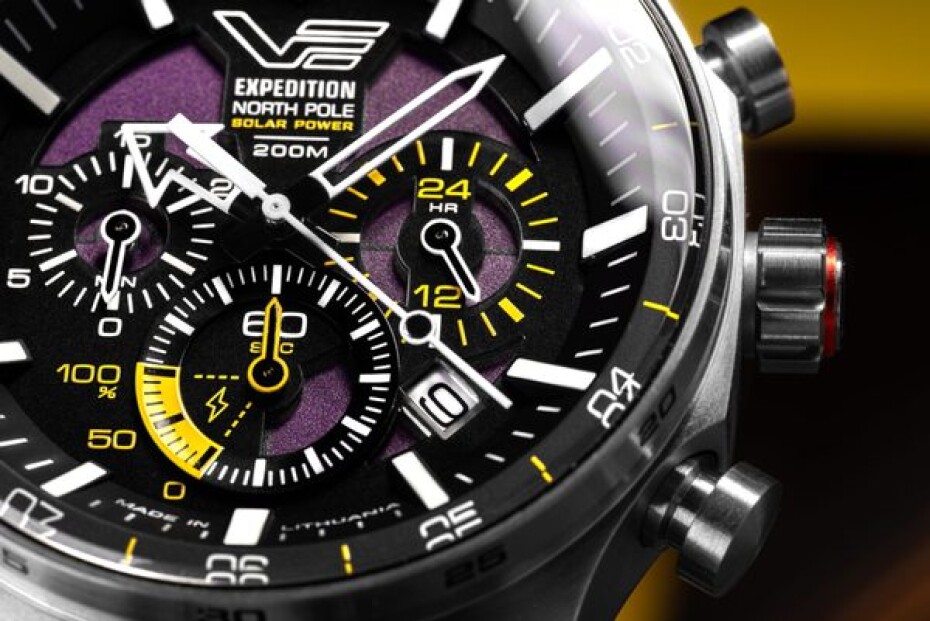 Vostok Europe Expedition North Pole Solar Power Chronograph VR42-595A732B - Náhradní černý silikonový řemínek - main (1)