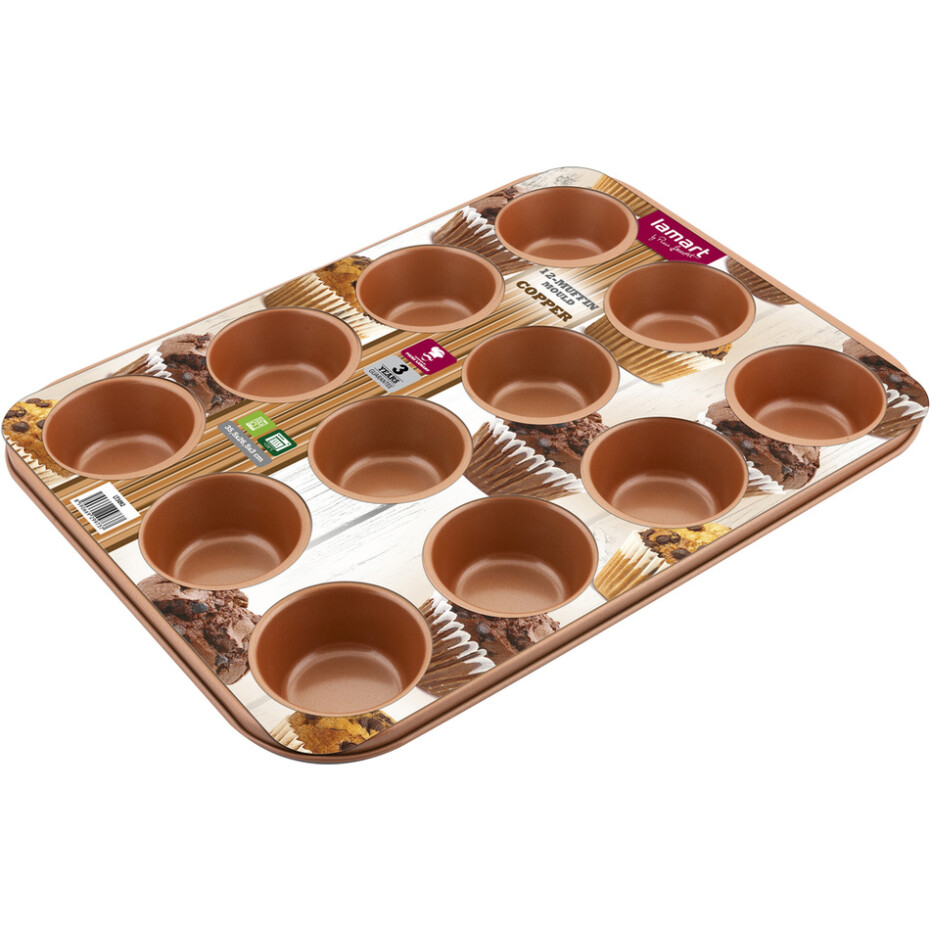 Lamart LT3092 forma na muffiny Copper, 35,5 x 26,5 cm - main (1)