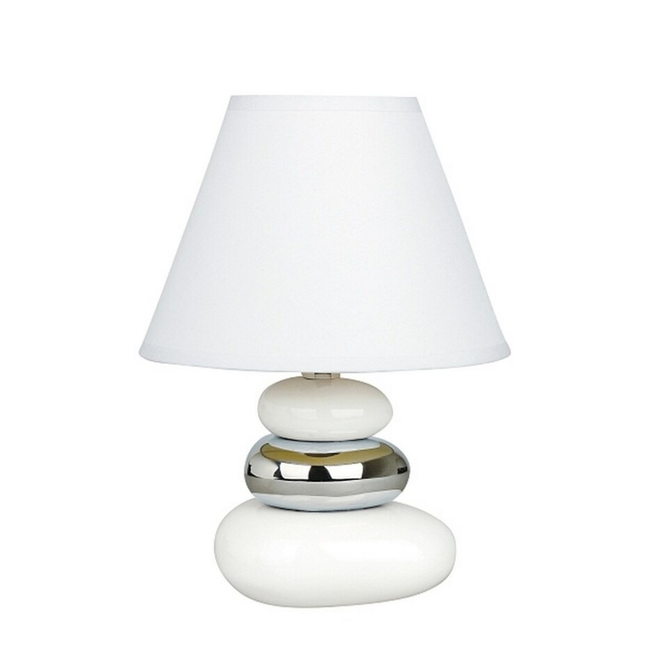 Stolní lampa Salem, bílo-stříbrná, Rabalux 4949 - main (0)
