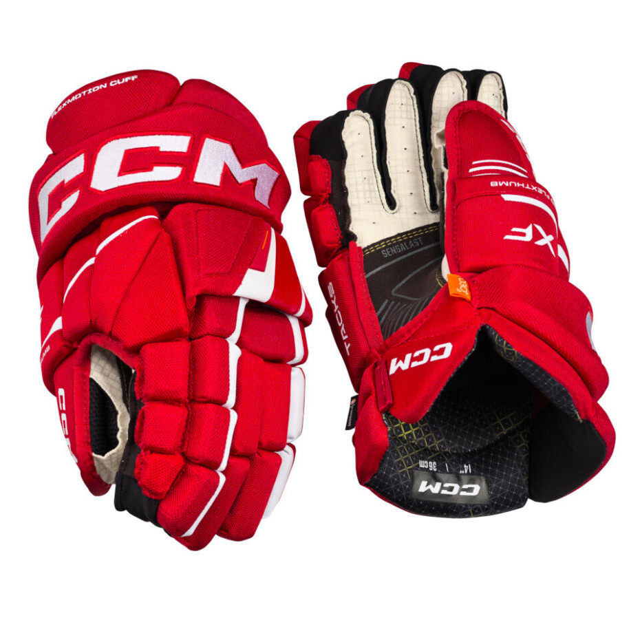 Hokejové rukavice CCM Tacks XF Red/White Junior 12 palců - main (2)