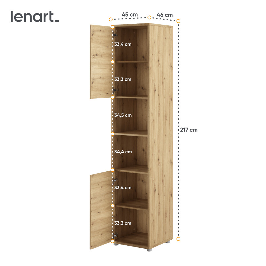Dig-net nábytek Skříňka Lenart BED CONCEPT BC-08 Barva: Dub artisan - main (20)