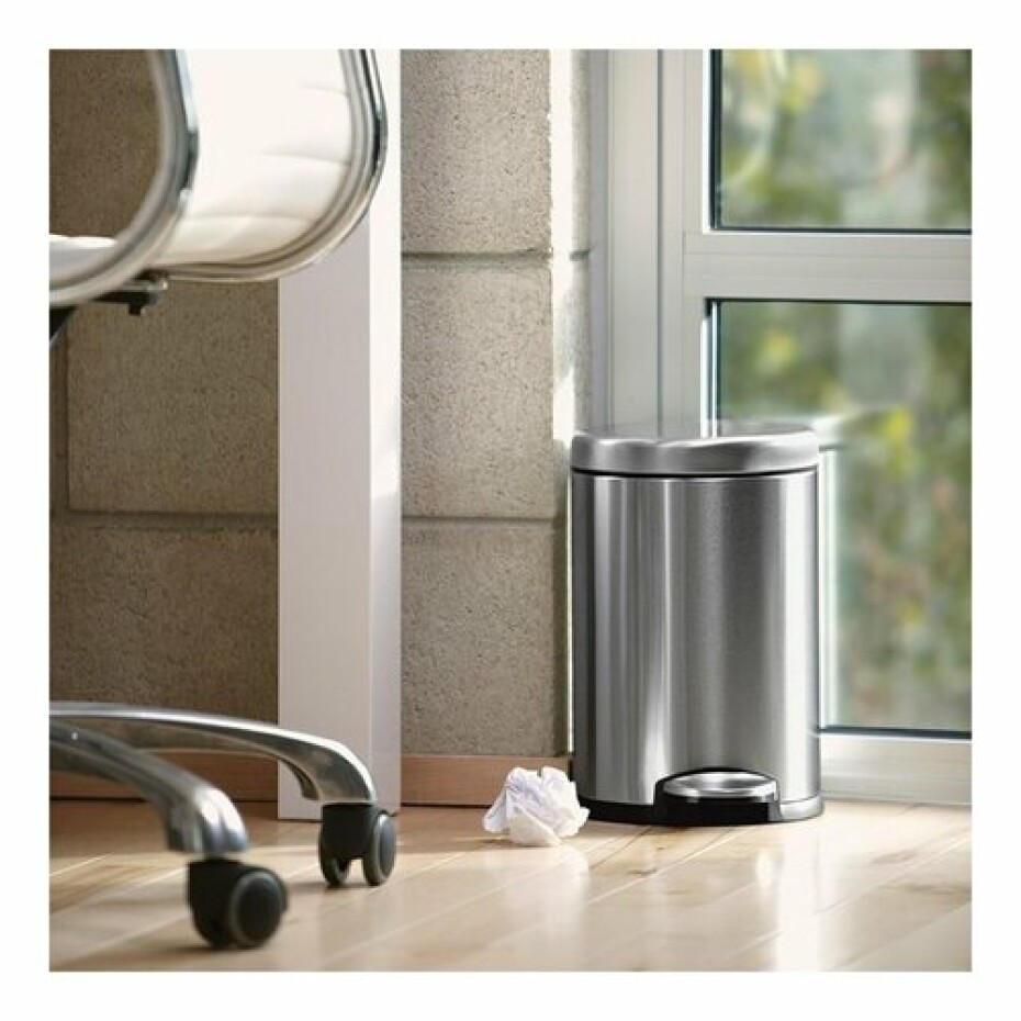 Simplehuman kulatý pedálový koš 4,5 l, nerez - main (2)
